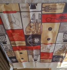 NOS Vintage Star Wars Synthetic Fabric Gold 105 X 160