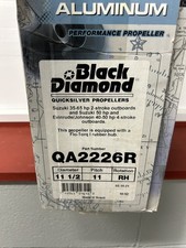 Quicksilver Black Diamond New Propeller 11-1/2 x 11 RH QA2226R New In Box.  picture