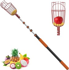 LAANPOLE 26FT Reach Fruit Picker Pole with Basket Telescoping, Apple Picker w... picture