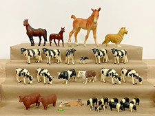 Vintage ERTL Farm Country Schleich Breyer Mixed Lot Horses Cows Farm Animals picture