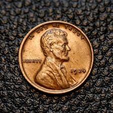 1924-P Lincoln Cent ~ About Uncirculated (AU) Condition ~ COMBINED SHIPPING picture