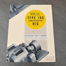 VTG 1940s National Supply Co Ideal Type 100 Consolidated Rig Manual Book #350 picture