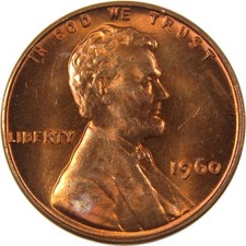 1960 Small Date Lincoln Memorial Cent Uncirculated Penny 1c Coin picture
