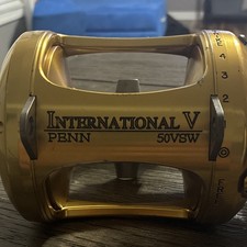 PENN International V 50VSW 50 2-Speed Lever Drag Right-Hand Trolling Reel Gold picture