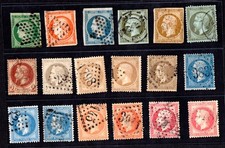 France 1849-1870 Collection Of 18 Stamps, Ceres & Napoleon, Perf & Imperf picture