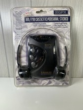 Vintage GPX AM/FM Cassette Player Personal Stereo C3124 w Headphones New Sealed picture
