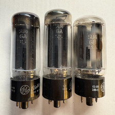 TWO 5U4GA Tubes & one 5U4GB  tube - from my Dad's stock picture