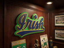 Notre Dame Fighting Irish Inspired 3D Wall Desk Shelf Man Cave Sign picture