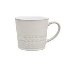 DENBY NATURAL CANVAS CREAM TEXTURED STONEWARE COFFEE MUG 13.5OZ 3.5
