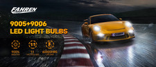Fahren 9005+9006 LED Headlight 150000LM High/Low/fog Light Bulb Kit 10 Year Life picture
