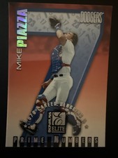 1998 Donruss Elite - Prime Numbers Mike Piazza Sample Fielding picture