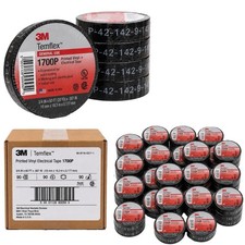 3M Temflex 1700P Printed Vinyl Electrical Tape,1-1/2 x 44 ft,90 rolls. picture