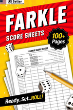 Farkle Score Sheets: 100+ Pages For Scorekeeping (6x9) picture