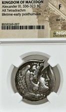 Alexander III AR Tetradrachm 336-323 BC Lifetime or Early Posthumous NGC F picture