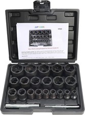 DPTOOL 22 Piece Bolt Nut Extractor Set, 1/2