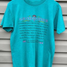Vintage 90s single stitch Oneita Power-T Grandmother definition Cotton T-Shirt L picture
