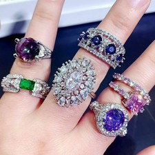 20pcs wholesale Wedding Jewelry Cubic Zircon Rings Mixed Lots Lady Fashion Ring picture