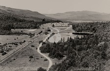 Crawford House from Elephant's Head White Mts. NH c1900 RPPC Photo Postcard COPY picture