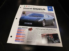 1971-1980 Maserati Bora Spec Sheet Brochure Photo Poster 79 78 77 picture