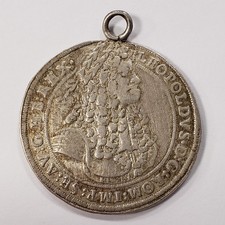 ND (1691-92) Austria 1/2 Silver Thaler .3757 oz ASW - Leopold I - KM1149 - Q1417 picture