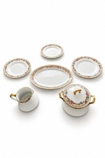 Antique Limoges 6pc Serving Set Haviland Charles Ahrenfeldt Floral France picture