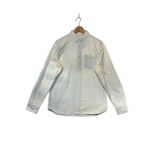 Saturdays New York City Mens M Light Blue Bleach Wash Button Down Shirt picture
