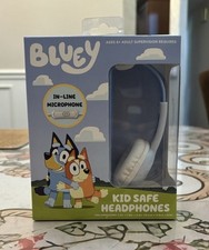 BLUEY Kid Safe Headphones w/ In-Line Mic And Volume Limiting Technology picture