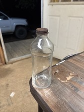 Vintage 1960 GM Glass Windshield Washer Bottle with Original Metal Cap Chevy OEM picture