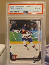2026 Topps Now 2026 Olympics Jack Hughes #18 Golden Goal PSA GEM 10 💎 picture