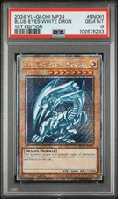 2024 Yu-Gi-Oh Blue-Eyes White Dragon MP24-EN001 Quarter Century Rare PSA 10 picture