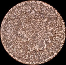 1867 1C Indian Head Cent Uncertified Circulated BN picture