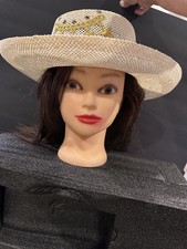 Beige Straw Panama Hat with Gold Anchor and Star Embroidery picture