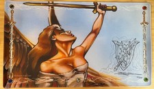 MTG Artist Proof Signed & Sketch Playmat - Serra Angel by Douglas Shuler 11/50 picture