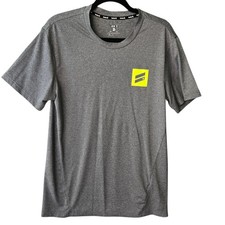 Hurley Mens T Shirt Gray Heathered Athletic Crew Neck Short Sleeve Size M picture