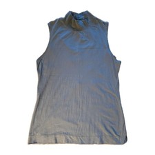 Athleta Outbound Mock Neck Tank Top Camisole Blue Gray S Athleisure Workout  picture