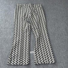 Maeve Anthropologie Pants  Womens Medium Margot Kick Flare Crop Black White picture