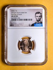 2025-P Lincoln Shield Cent Small Cent 1C NGC MS69 RD First Day of Issue picture