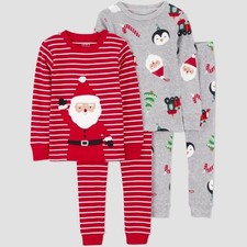 Carter's Just One You Toddler Boys' 4pc Christmas Long Sleeve Pajama Set Size 2T picture