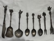 Vintage Candlelight Silver From Florence Italy 8pc Flatware Set w/ Insert picture