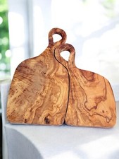 Olive Wood “Kissing” Cutting Board Set of 2 – Customizable Wedding Gift picture