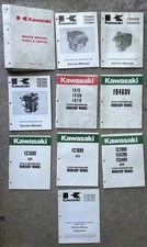 Q9 OEM Kawasaki Service Manual Books Small Utility Motors 1990's NICE w/ binder picture