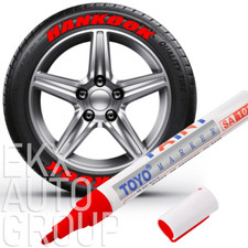 6Pcs Paint Pen Marker Waterproof Permanent Car Tire Lettering Rubber Letter Red picture