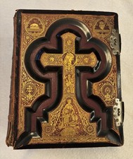 Antique 1884 Haydock Douay Rheims Catholic Family Bible Chas F Adams Ornate picture