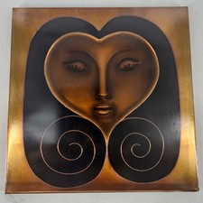 Vintage Zodiac Virgo Copper Enamel Cloisonesque Art By Donald J Handel picture