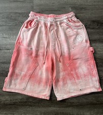 Hellstar Carpenter Fleece Shorts Pink Red New With Tags Size M Authentic  picture