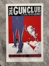 1995 The Gun Club Poster Viper Room Hand Signed and Numbered Silk Screen 17”x26” picture
