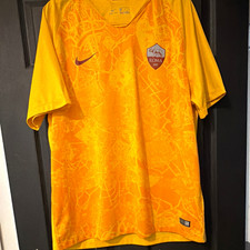 Nike 2018/2019 AS Roma Dri-FIT Soccer Jersey XL Yellow Orange picture