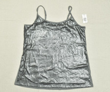 Torrid Size 3 3X Silver Sequin Front Foxy Cami Adjustable Strap Tank Top NWT picture