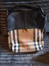 Burberry Sycamore Hobo House Canvas And Leather Medium picture