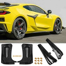 For Corvette C8 Z06 23-26 Gloss Black Front&Rear Extended Splash Guard Mud Flaps picture